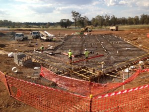 pre pour large home slab
